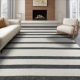 thumbnail image 1 of ODIKA 6'x9' Washable Area Rug Non-Slip, Chair-Friendly, Under Striped Door Cabana Farmhouse Layout Ticking Panel Front for Dining Room, Table, Office Décor, 1 of 7