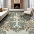 thumbnail image 1 of ODIKA 6'x9' Washable Area Rug Non-Slip, Chair-Friendly, Tropical Snake Garden Motif Stylized Nature Print Floor Covering for Dining Room, Under Table, Office Décor, 1 of 7