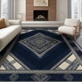 thumbnail image 1 of ODIKA 6'x9' Washable Area Rug Non-Slip, Easy Care, Abstract Rhythmic Geometric Motifs Contemporary Dining Boho Farmhouse for Family Room, Living Room, Master Bedroom, 1 of 7