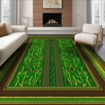 thumbnail image 1 of ODIKA 6'x9' Washable Area Rug Non-Slip, Easy Care, Jungle Totems Insect Patterned Motifs Eclectic Border Motif Scatter for Family Room, Living Mater Bedroom, 1 of 7
