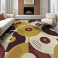 thumbnail image 1 of ODIKA 6'x9' Washable Area Rug Non-Slip, Easy Care, Layered Cd Disc Abstract Musical Collage Round Floor Covering for Family Room, Living Room, Master Bedroom, 1 of 7