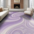 thumbnail image 1 of ODIKA 6'x9' Washable Area Rug Non-Slip, Easy Care, Purple Flowing Pastel Gradient Abstract Swirls Balanced Composition for Family Room, Living Room, Master Bedroom, 1 of 7
