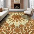 thumbnail image 1 of ODIKA 6'x9' Washable Area Rug Orange Decorative Mid Century Radiating Sunburst Tufted Bathroom for Family Room, Living Mater Bedroom, Non-Slip, Easy Care, 1 of 7