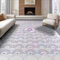 thumbnail image 1 of ODIKA 6'x9' Washable Area Rug Pink Mermaid Kawaii Border Galaxy Shaped Floormat Flowing Dynamic for Queen Size Bedroom, Under Bed, Master Suite, Easy Care, Non-Shedding, 1 of 7