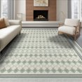 thumbnail image 1 of ODIKA 6'x9' Washable Area Rug Print Interlocking Paws Bone Lattice Scattered Alfombra Para for Queen Size Bedroom, Under Bed, Master Suite, Easy Care, Non-Shedding, 1 of 7