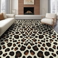 thumbnail image 1 of ODIKA 6'x9' Washable Area Rug Spotted Skin Print Hid Symmetrical Akin Fuzzy Fake Hair Classroom Cow Flowing for Family Room, Living Room, Master Bedroom, Non-Slip, Easy Care, 1 of 7