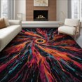 thumbnail image 1 of ODIKA 6'x9' Washable Area Rug Volcano Molten Deep Rock Spiral Vortex Fracture Motif Pile Volcanic for Queen Size Bedroom, Under Bed, Master Suite, Easy Care, Non-Shedding, 1 of 7