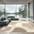 thumbnail image 1 of ODIKA 6'x9' Machine Washable Non-Slip Area Rug, Abstract Beige High Traffic Rug, Beige, 1041276, 1 of 7