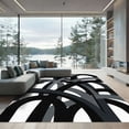 thumbnail image 1 of ODIKA 6'x9' Machine Washable Non-Slip Area Rug, Abstract Black High Traffic Rug, Black, 1102024, 1 of 7