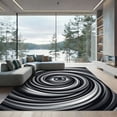 thumbnail image 1 of ODIKA 6'x9' Machine Washable Non-Slip Area Rug, Abstract Black High Traffic Rug, Gray, 1011296, 1 of 7