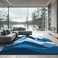 thumbnail image 1 of ODIKA 6'x9' Machine Washable Non-Slip Area Rug, Abstract Blue High Traffic Rug with Pad, Blue, 1031799, 1 of 8