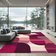 thumbnail image 1 of ODIKA 6'x9' Machine Washable Non-Slip Area Rug, Abstract Burgundy High Traffic Rug, Red, 1097561, 1 of 7