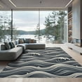 thumbnail image 1 of ODIKA 6'x9' Machine Washable Non-Slip Area Rug, Abstract Dark Gray High Traffic Rug, Gray, 1118151, 1 of 7