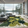 thumbnail image 1 of ODIKA 6'x9' Machine Washable Non-Slip Area Rug, Abstract Dark Green High Traffic Rug, Green, 1284497, 1 of 7