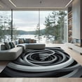 thumbnail image 1 of ODIKA 6'x9' Machine Washable Non-Slip Area Rug, Abstract Gray High Traffic Rug, Gray, 1011293, 1 of 7
