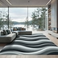 thumbnail image 1 of ODIKA 6'x9' Machine Washable Non-Slip Area Rug, Abstract Gray High Traffic Rug, Gray, 1118157, 1 of 7