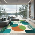 thumbnail image 1 of ODIKA 6'x9' Machine Washable Non-Slip Area Rug, Abstract Green High Traffic Rug, Green, 1075178, 1 of 7