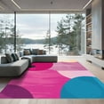 thumbnail image 1 of ODIKA 6'x9' Machine Washable Non-Slip Area Rug, Abstract Magenta High Traffic Rug with Pad, Pink, 1018788, 1 of 8