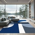 thumbnail image 1 of ODIKA 6'x9' Machine Washable Non-Slip Area Rug, Abstract Navy Blue High Traffic Rug, Blue, 1051553, 1 of 7