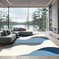 thumbnail image 1 of ODIKA 6'x9' Machine Washable Non-Slip Area Rug, Abstract Navy Blue High Traffic Rug, Blue, 1067490, 1 of 7