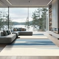 thumbnail image 1 of ODIKA 6'x9' Machine Washable Non-Slip Area Rug, Abstract Navy Blue High Traffic Rug, Blue, 1094065, 1 of 7