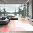 thumbnail image 1 of ODIKA 6'x9' Machine Washable Non-Slip Area Rug, Abstract Peach High Traffic Rug, Pink, 1068886, 1 of 7