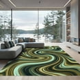 thumbnail image 1 of ODIKA 6'x9' Machine Washable Non-Slip Area Rug, Abstract Teal High Traffic Rug, Green, 1284500, 1 of 7