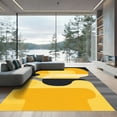 thumbnail image 1 of ODIKA 6'x9' Machine Washable Non-Slip Area Rug, Abstract Yellow High Traffic Rug, Yellow, 1068367, 1 of 7