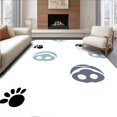thumbnail image 1 of ODIKA 6'x9' Machine Washable Non-Slip Area Rug, Adorable Pet Tracks Foam Bath with Cute Claw High Traffic Rug, Gray, 723504, 1 of 7