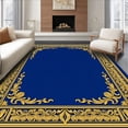 thumbnail image 1 of ODIKA 6'x9' Machine Washable Non-Slip Area Rug, Antiquity Heritage Treasure Elegant High Traffic Rug, Blue, 612882, 1 of 7