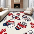 thumbnail image 1 of ODIKA 6'x9' Machine Washable Non-Slip Area Rug, Arctic Friend Embroidery Hoop Starter With Seasonal Design High Traffic Rug, Red, 634418, 1 of 7