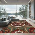 thumbnail image 1 of ODIKA 6'x9' Machine Washable Non-Slip Area Rug, Art Nouveau Burnt Orange High Traffic Rug, Orange, 941437, 1 of 7