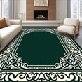 thumbnail image 1 of ODIKA 6'x9' Machine Washable Non-Slip Area Rug, Art Nouveau Vinework with Flowing Floral Motifs High Traffic Rug, Green, 476120, 1 of 5