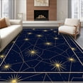 thumbnail image 1 of ODIKA 6'x9' Machine Washable Non-Slip Area Rug, Astral Constellation Map with Rubber Backing High Traffic Rug, Gold, 487077, 1 of 7