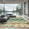 thumbnail image 1 of ODIKA 6'x9' Machine Washable Non-Slip Area Rug, Aztec Teal Green High Traffic Rug, Green, 1047652, 1 of 7