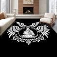 thumbnail image 1 of ODIKA 6'x9' Machine Washable Non-Slip Area Rug, Birth Scene Hook with Celestial Wings High Traffic Rug, Black, 650428, 1 of 7