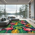 thumbnail image 1 of ODIKA 6'x9' Machine Washable Non-Slip Area Rug, Bohemian Green High Traffic Rug, Green, 1286840, 1 of 7