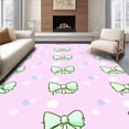 thumbnail image 1 of ODIKA 6'x9' Machine Washable Non-Slip Area Rug, Bow Aesthetic Cute Fluffy Teen High Traffic Rug, Pink, 569447, 1 of 7