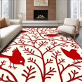 thumbnail image 1 of ODIKA 6'x9' Machine Washable Non-Slip Area Rug, Cardinal Print Decorative Floor High Traffic Rug, Red, 546108, 1 of 7