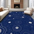 thumbnail image 1 of ODIKA 6'x9' Machine Washable Non-Slip Area Rug, Celestial Map with Constellations and Shooting Stars Illustration High Traffic Rug with Pad, Blue, 692207, 1 of 8