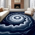 thumbnail image 1 of ODIKA 6'x9' Machine Washable Non-Slip Area Rug, Celestial Spiral Nebula Brushstroke Artistic High Traffic Rug, Blue, 660291, 1 of 7