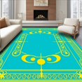 thumbnail image 1 of ODIKA 6'x9' Machine Washable Non-Slip Area Rug, Celestial Stargazer Astrology Meditation High Traffic Rug with Pad, Blue, 704335, 1 of 8