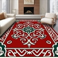 thumbnail image 1 of ODIKA 6'x9' Machine Washable Non-Slip Area Rug, Celtic Knot Medallion Sports Fan High Traffic Rug, Red, 669793, 1 of 7