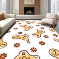thumbnail image 1 of ODIKA 6'x9' Machine Washable Non-Slip Area Rug, Charming Savanna Predator Shaped Washroom Decorative High Traffic Rug with Pad, Beige, 719215, 1 of 8
