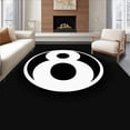 thumbnail image 1 of ODIKA 6'x9' Machine Washable Non-Slip Area Rug, Classic Billiard Eight Sport Decorative Flooring High Traffic Rug with Pad, Black, 549871, 1 of 8