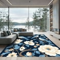 thumbnail image 1 of ODIKA 6'x9' Machine Washable Non-Slip Area Rug, Contemporary Navy Blue High Traffic Rug, Blue, 1082929, 1 of 7