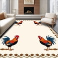 thumbnail image 1 of ODIKA 6'x9' Machine Washable Non-Slip Area Rug, Countryside Poultry Entrance Protection High Traffic Rug with Pad, Orange, 731790, 1 of 8