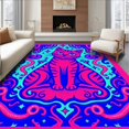 thumbnail image 1 of ODIKA 6'x9' Machine Washable Non-Slip Area Rug, Crochet Kit Enchanted Cat Galaxy Dreamscape Design Hooking Project High Traffic Rug, Pink, 620111, 1 of 7