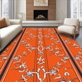 thumbnail image 1 of ODIKA 6'x9' Machine Washable Non-Slip Area Rug, Crystalline Cascade Bath Holiday High Traffic Rug, Orange, 627114, 1 of 7
