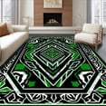 thumbnail image 1 of ODIKA 6'x9' Machine Washable Non-Slip Area Rug, Crystalline Fractal Modern Artistic Floor Covering High Traffic Rug, Black, 659994, 1 of 7